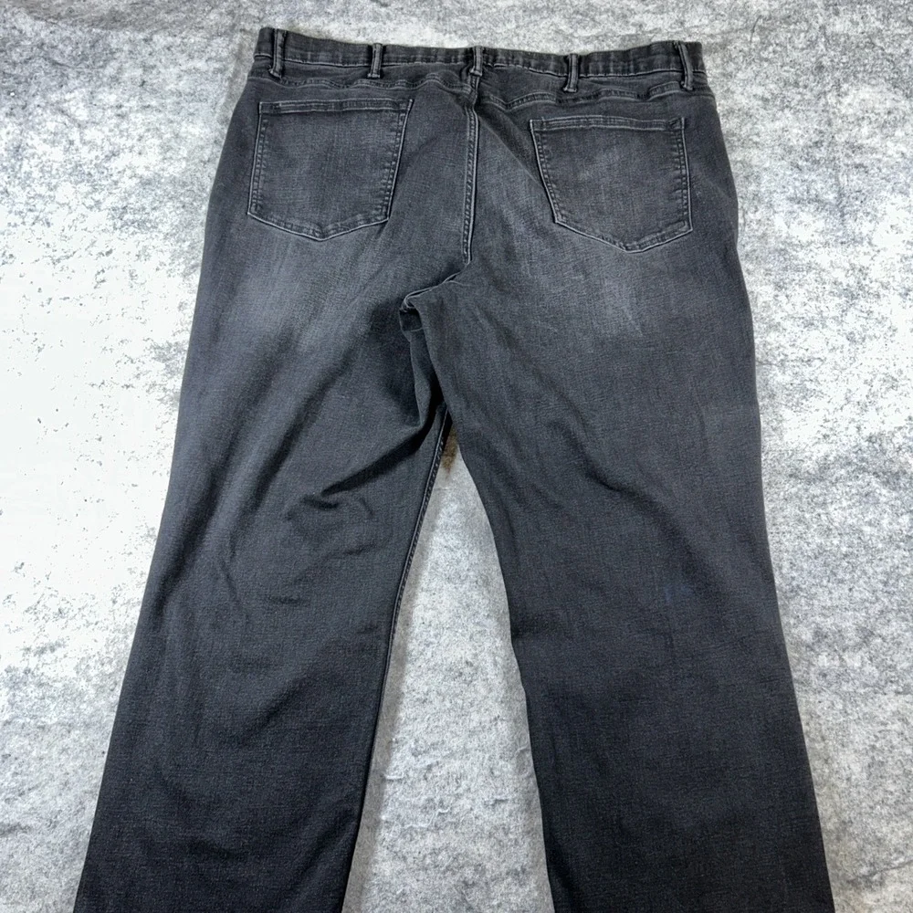 Old Navy Athletic Taper Jeans Men's 44X34 Black Distressed Look Built-In‎ Flex